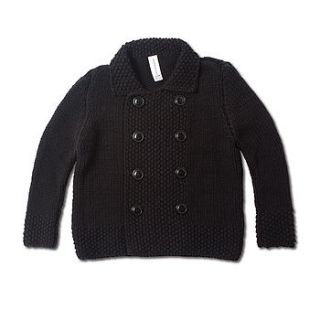 hand knitted peacoat by frankie & ava