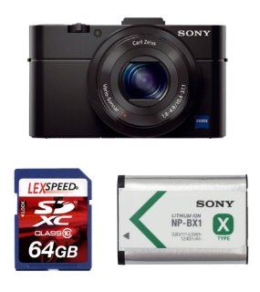 Sony Cyber shot Digital Camera RX100 II + Sony Battery + 64GB  Camera & Photo