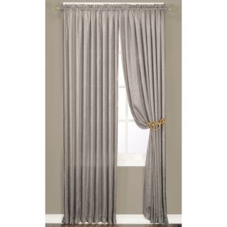 Arlee Faux Silk Luster Crushed Curtain Panel Pair Silver Size 50 X 84