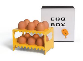 stylish metal egg box by the original metal box company