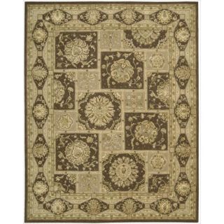 Nourison 3000 Traditional Hand tufted Brown Rug (79 X 99)