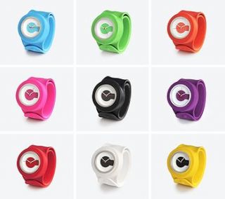 set of nine classic snap strap watches by clicloc