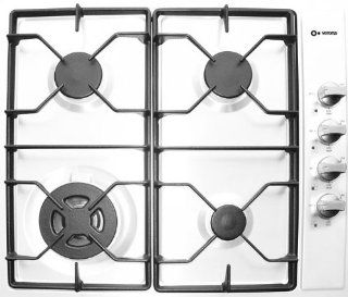 Verona VECTG424SW 23" White Gas Sealed Burner Cooktop Appliances