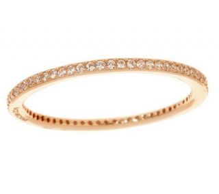 Diamonique Micropave Stackable Eternity Band 14K Gold —