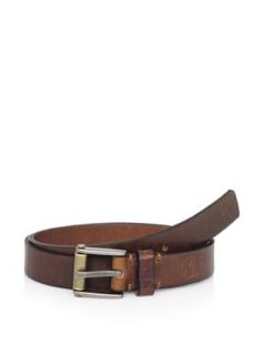 Maker & Company Men's 30mm Distressed Leather Belt with Two Tone Roller Buckle, Brown, 32 US Shoes