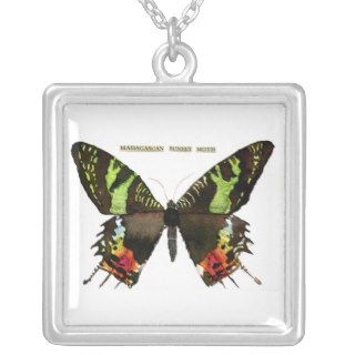 Moth Madagascan Sunset Moth Personalized Necklace