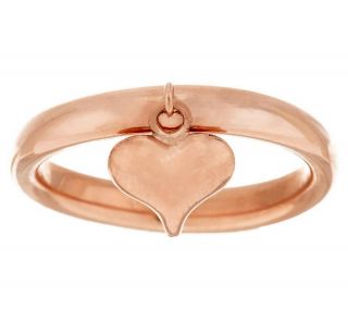 Heart Charm Stack Ring 14K Gold —