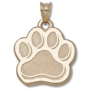 Mississippi State Bulldogs 5/8" Paw Print Pendant   10KT Gold Jewelry  Sports & Outdoors