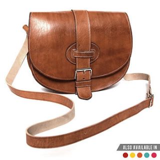 round leather satchel by 3b leather goods