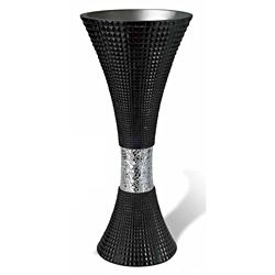 Urban Trend Black/silver Polyresin Vase