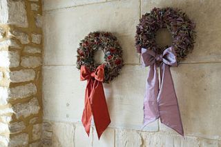tweed fabric wreath by west country whimsy