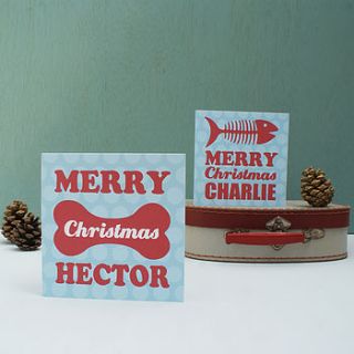 personalised pet christmas card by sparks living