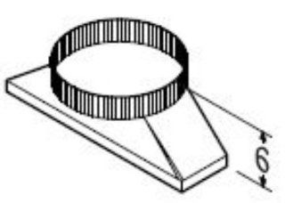Broan 427 4 1/2" x 18 1/2" to 10" Round Thin Wall Horizontal Transition   Ducting Components  