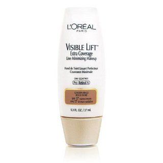 L'Oreal Visible Lift Extra Coverage Line Minimizing Makeup SPF 17 37ml/1.3oz   Golden Beige  Foundation Makeup  Beauty