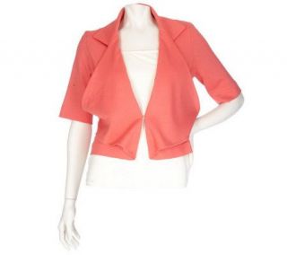 Sterling for Pamella Roland Exaggerated Collar Cropped Jacket —