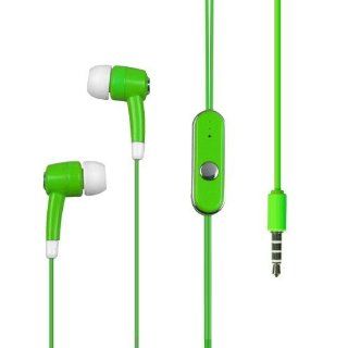 Apple Green High Quality Stereo Handsfree Headset Mic Earphone Plugs for Apple iPhone 4 4S, HTC EVO 3D, Rhyme, Amaze 4G, Hero S, Radar 4G, Wildfire S, LG Esteem, Beacon, VS700 Enlighten, Attune Cosmos 2, Thrill 4G, Motorola MB860 Olympus Atrix 4G, Xoom, Dr