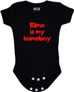 "Elmo Is My Homeboy" Black Infant Bodysuit / One piece Infant And Toddler Bodysuits Clothing