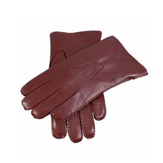 men's fur lined leather gloves by archie foal