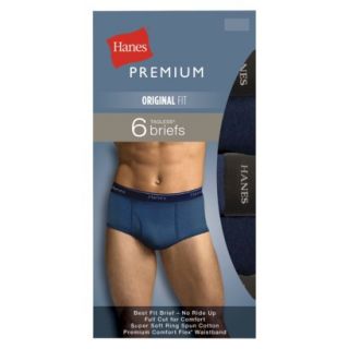 Hanes® Premium Mens 6pk Classic Briefs   Blue