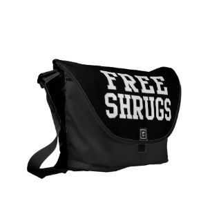 Free Shrugs, Funny Parody Messenger Bags