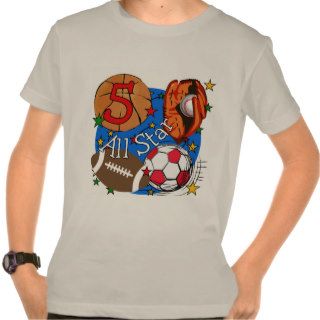 All Star 5th Birthday T shirts and Gifts