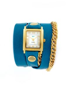 Womens Blue Glam Multi Wrap Watch by La Mer Collections