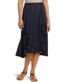 Vince Camuto Women's Midi Tiered High Low Skirt, Blue Night, 2