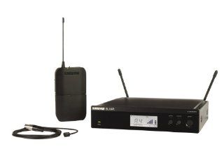 Shure BLX14R/W93 Wireless Presenter Rack Mount System with WL93 Lavalier Microphone, H8 Musical Instruments