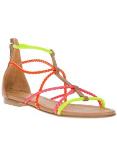 Visconti Et Du Reau Neon Strap Sandal