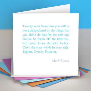 'twenty years from now' quote card by belle photo ltd