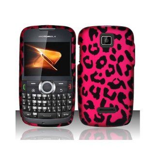 Pink Leopard Hard Cover Case for Motorola Theory WX430 Cell Phones & Accessories