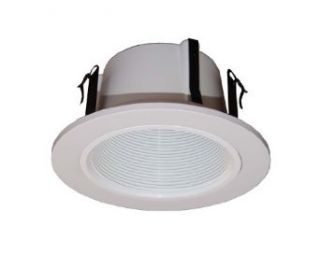 4 Inches Line Voltage Phenolic Stepped Baffle Trim/trims for Recessed Light/lighting white Replaces Halo 993W   Recessed Light Fixture Trims  