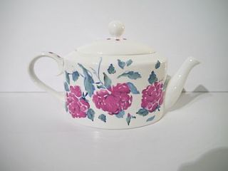 bone china big peony teapot six cup by victoria mae designs