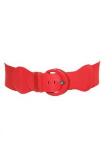 Red Double Buckle Stretch Belt