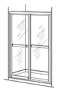 American Standard AM00.790422.224 Prestige 71 1/2" Tall Framed, bypass, Rain Glass Shower Door   Fits 56" to 60" W, Oil Rubbed Bronze   Shower Bases  