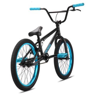 SE Wildman BMX Bike Matte Black/Blue 20in