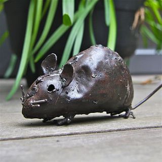 metal mouse garden decoration by london garden trading