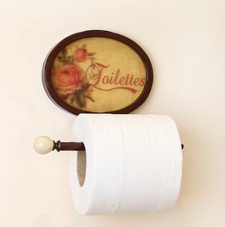 vintage rose wall toilet roll holder by dibor