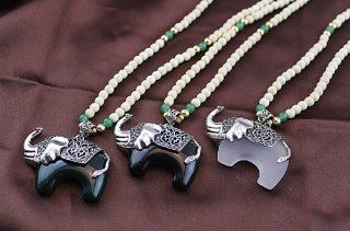 Splendid Love Retro natural turquoise necklace elephant elephant god
