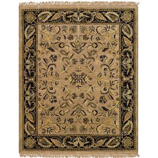 Handmade Jaipurs Camel/ Black Wool Rug (8' x 10') Safavieh 7x9   10x14 Rugs