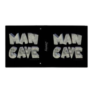 Man Cave 3D Stone Look Letters for Father or Him Vinyl Binders