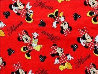 100% Cotton Print Fabric   " MINNIE MOUSE POSING RED " / 45" Wide / Sold by the yard