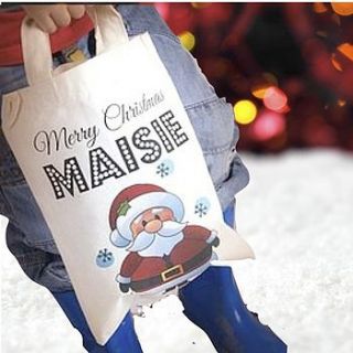 personalised christmas tote bag by tailored chocolates and gifts