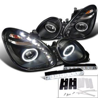 Lexus Gs300/400/430 Black Halo Smd Projector Headlight+6 LED Fog Lamp DRL Automotive