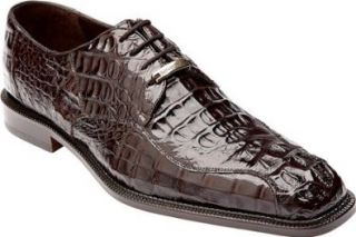Belvedere Chapo Black All Over Genuine Hornback Crocodile Men Shoes Oxfords Shoes Shoes