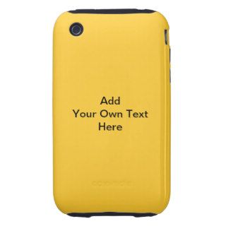 Plain Yellow with black text. Custom Tough iPhone 3 Covers