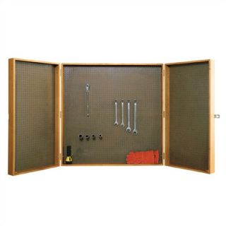 Shain Three Section Storage Cabinet with 1/8 Pegboard