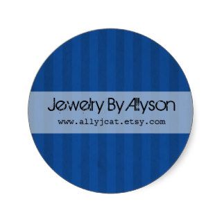 Blue Stripes  Background Business Stickers