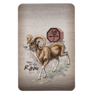 Year of the Ram Chinese Zodiac Animal Flexible Magnets