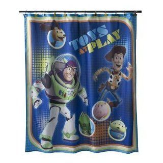 Toy Story Fabric Shower Curtain Buzz & Woody Toys Play  Buzz Lightyear Curtains  